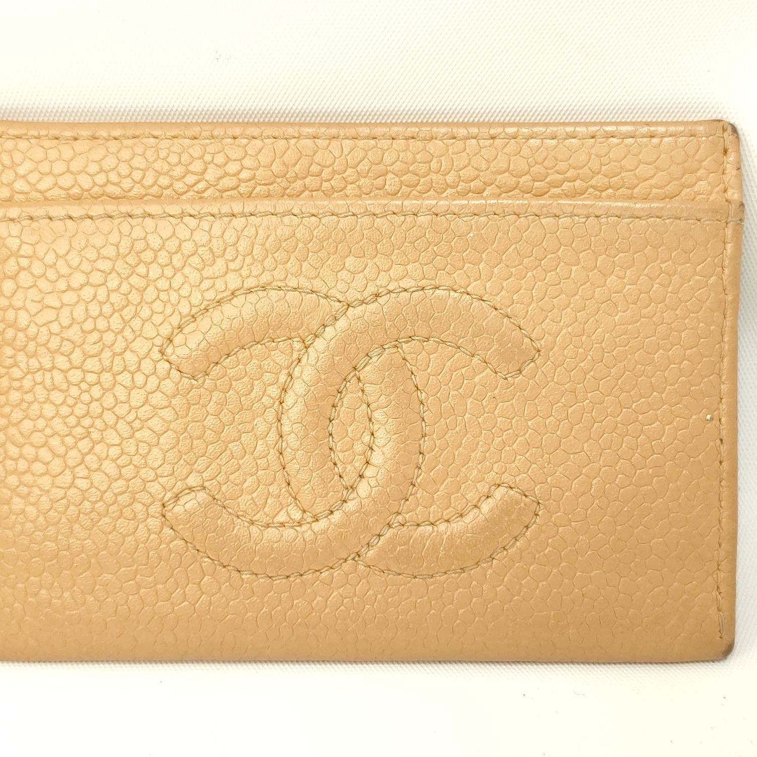 CHANEL Caviar Skin Caviar Skin Pass Case Business Card Holder Card Case, Pass Case, Business Card Holder