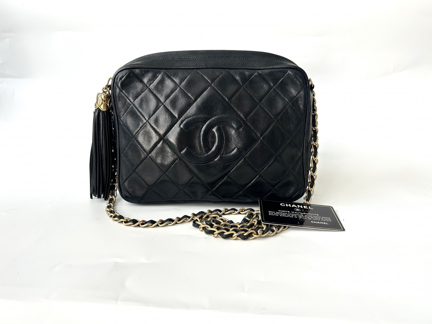CHANEL Fringe Matlasse Chain Bag