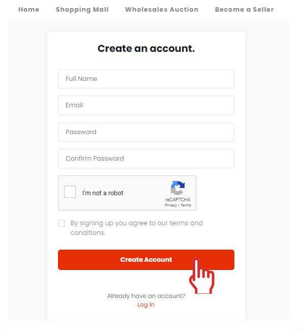 Create account