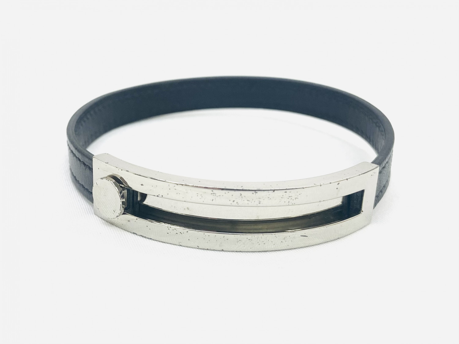Hermès Sliding Clasp Leather Puspus Bracelet