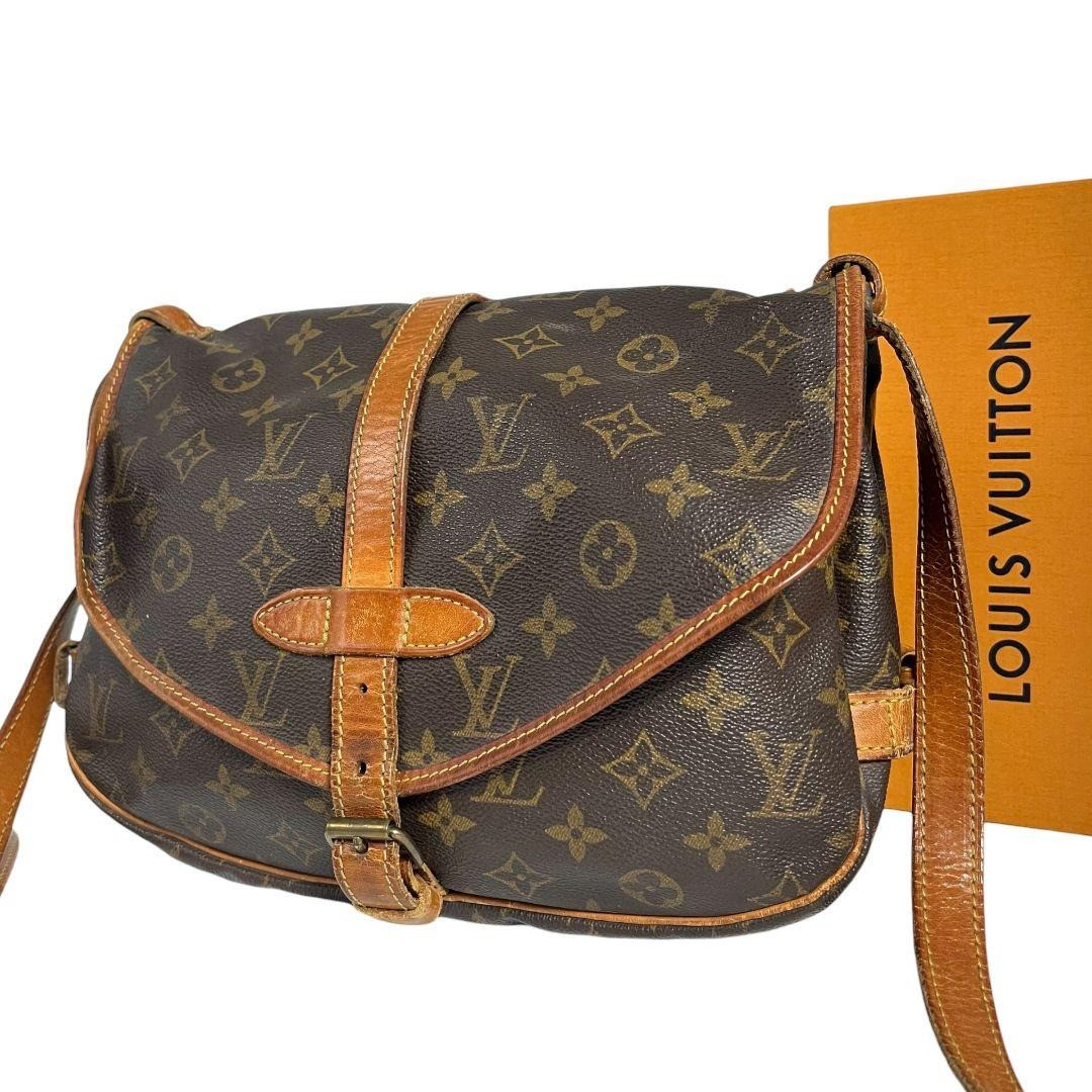 LOUIS VUITTON Louis Vuitton Monogram Saumur30 Shoulder Bag Brown