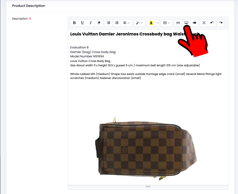 Product description editor