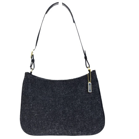 COACH 8308 Wool Leather Shoulder Black Shoulder Bag hobo