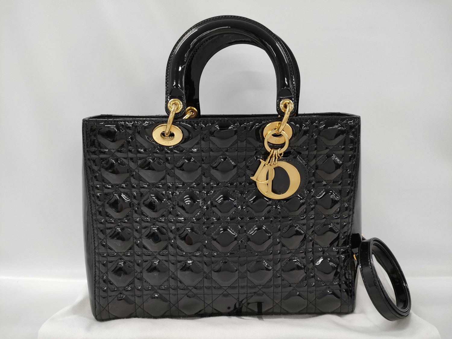 Dior Enamel Lady Dior Handbag