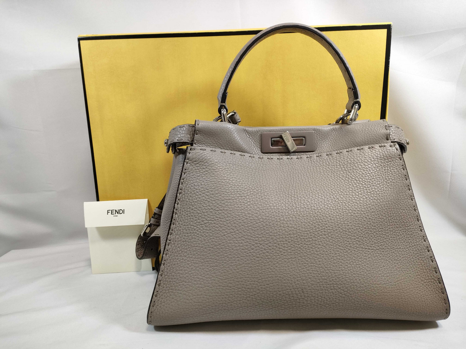 FENDI 8BN290 Celeria Peekaboo Regular Box, Strap Handbag