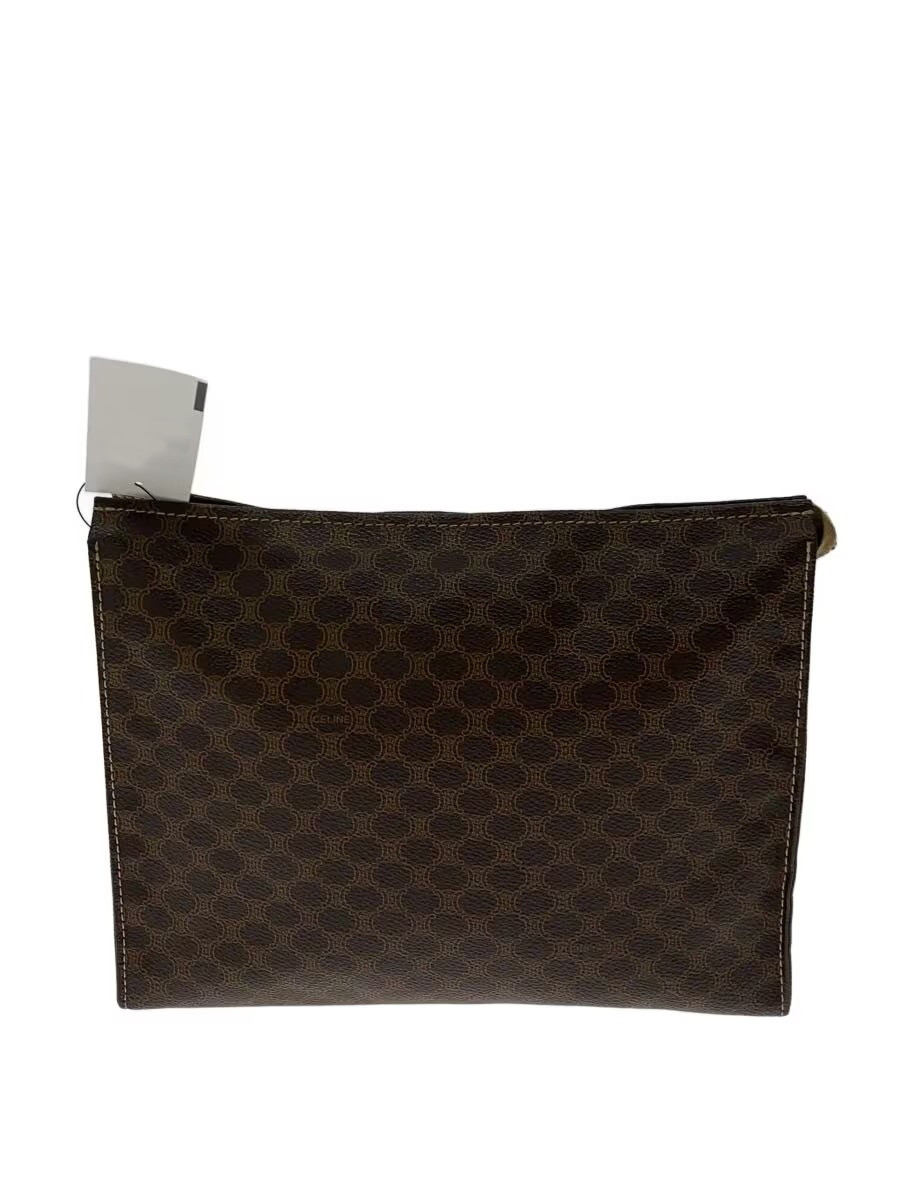 CELINE Pouch / PVC / Brown / All-over pattern / Macadam
