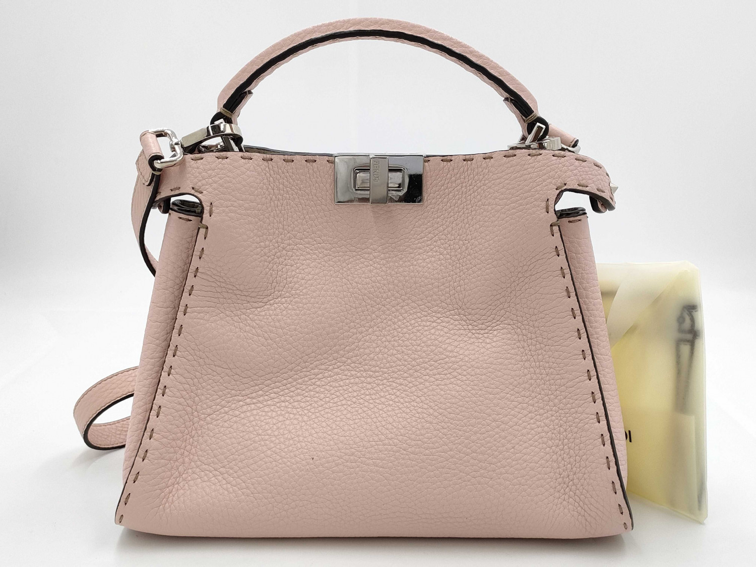 FENDI Celeria Peekaboo Essential 8BN302 2WAY Leather Handbag